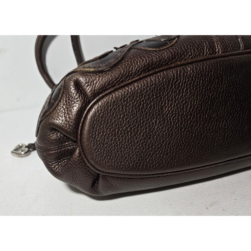 Brighton Lolita Masterpiece Col Leather Shoulder Bag Brown 3D Applique MSRP $350 - Picture 10 of 16